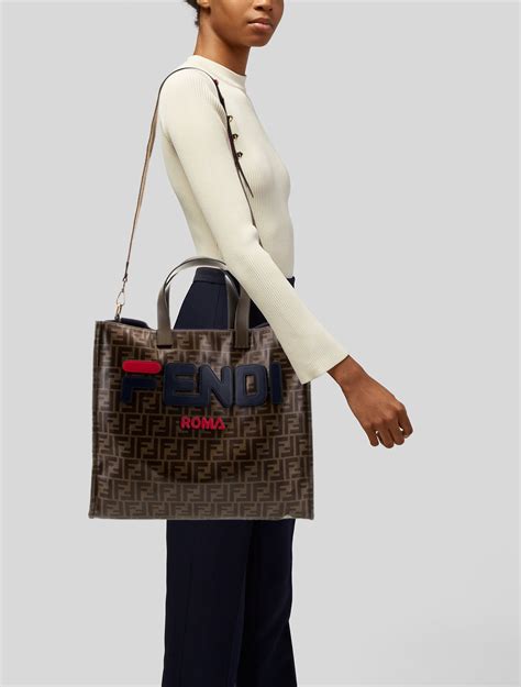 fendi mania tote|fendi tote shopper.